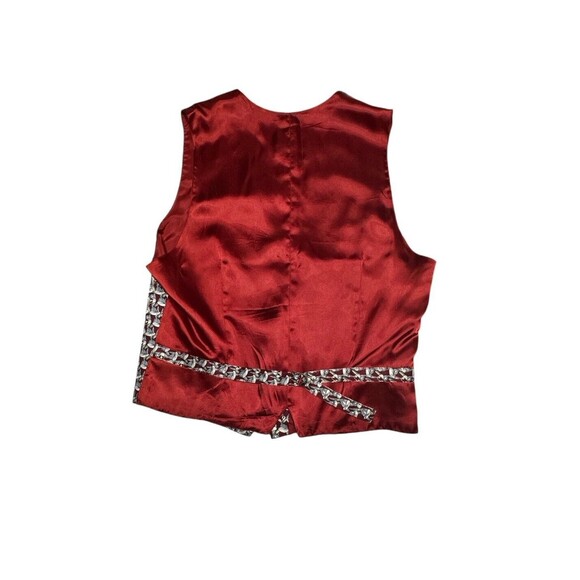 90s Vintage Looney Tunes Bugs Bunny All Over Print Silk Vest Size Medium READ - Picture 2 of 16